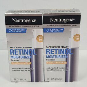 Neutrogena Retinol Moisturizer SPF 30 Sunscreen 1 Fl Oz Set of 2 NIB